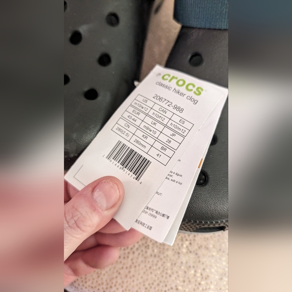 CROCS Classic Hiker Clog Multi Black Mens 11 - Picture 3 of 7